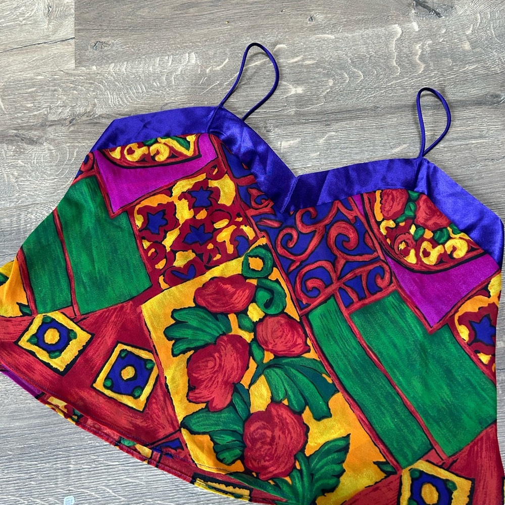 Colorful Patchwork Camisole Top